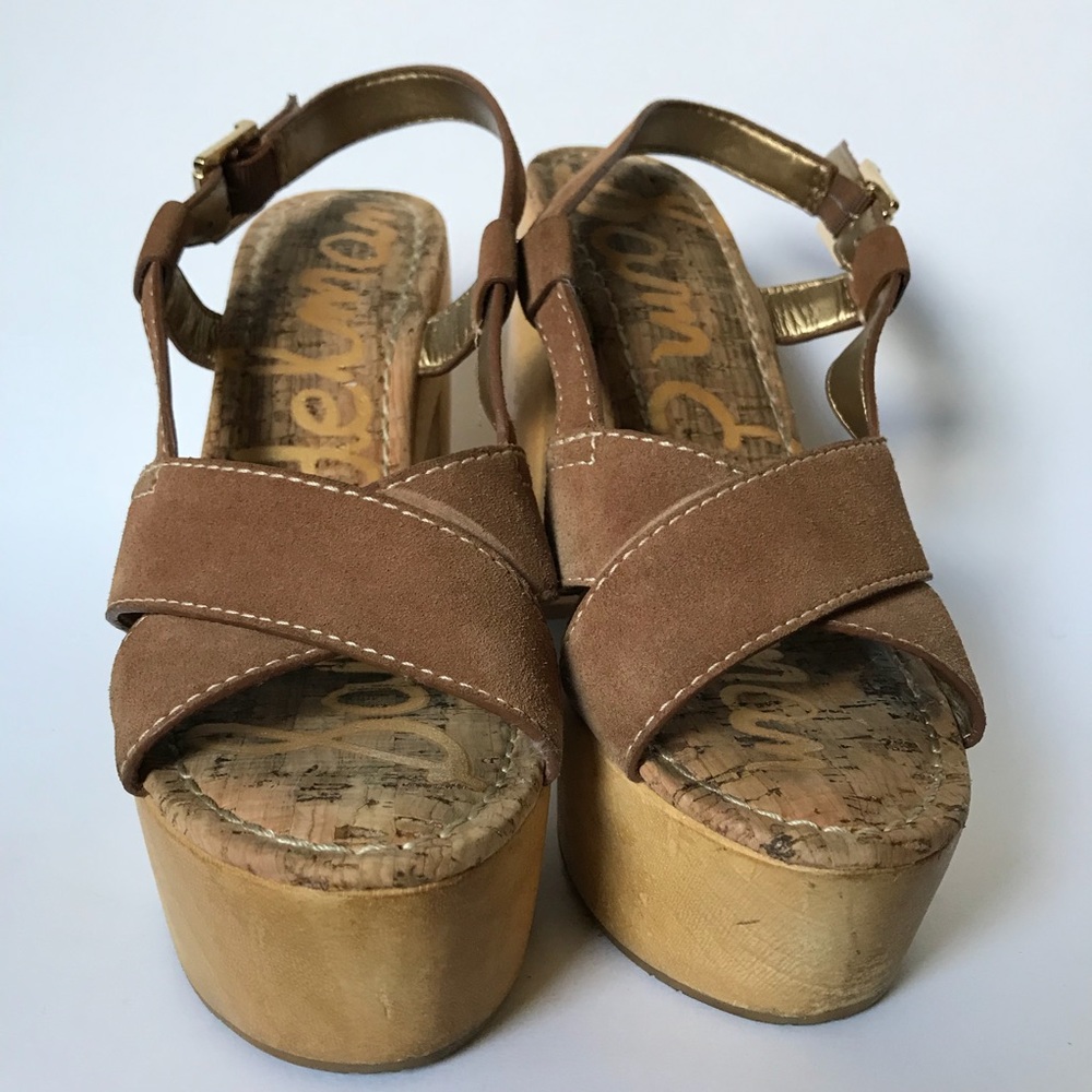 Brown Platform Slingback Sandals - image 2